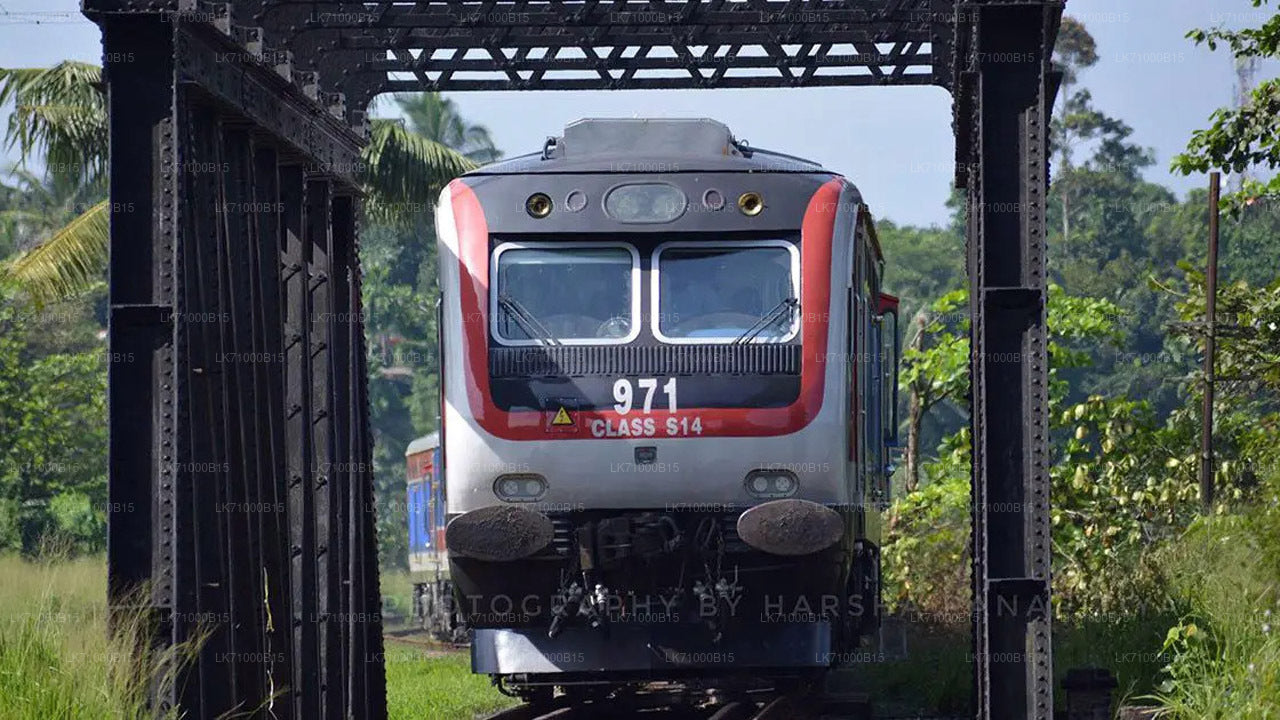 バドゥッラからコロンボまでの列車に乗車（列車番号：1002「デヌワラ・メニケ」） 