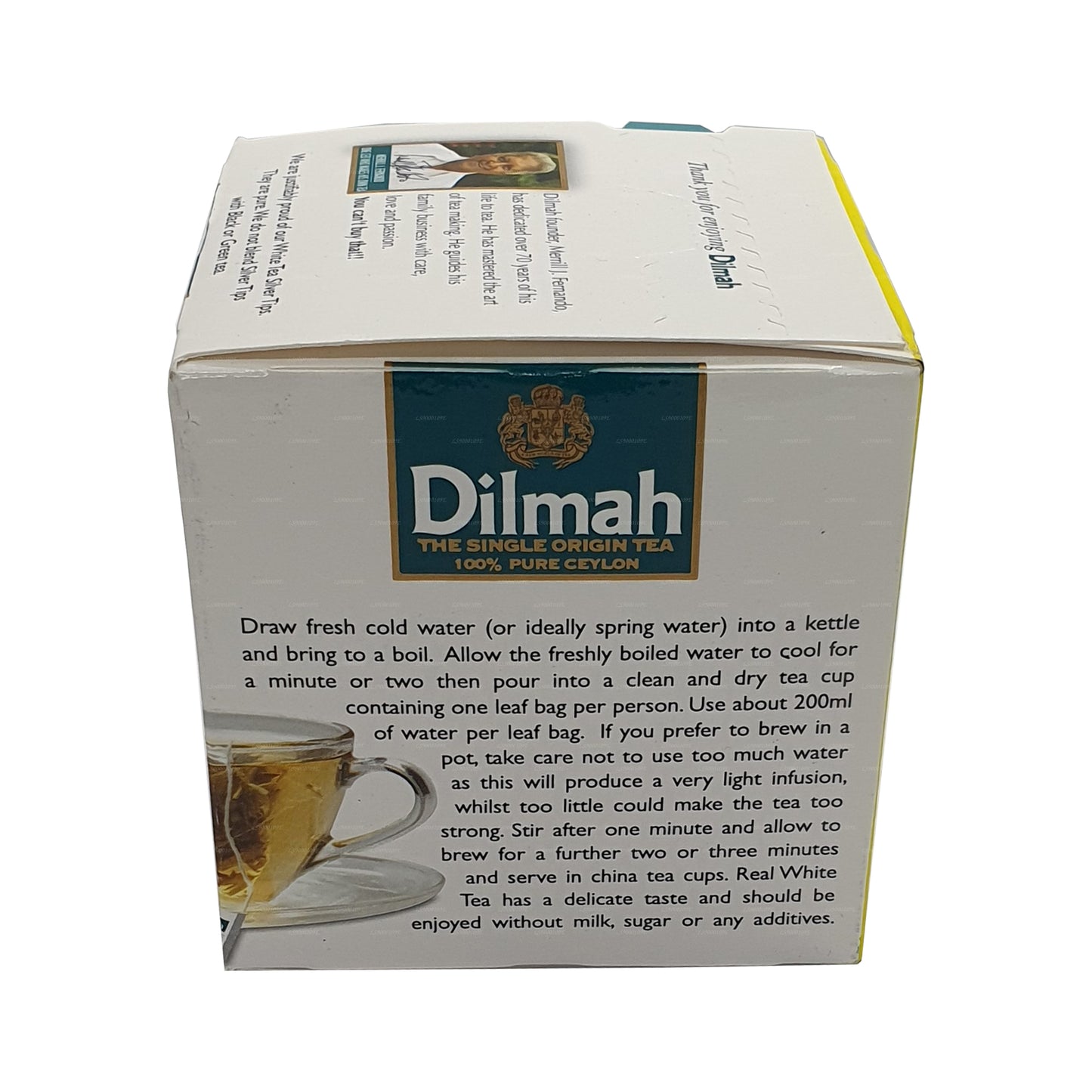 Dilmah リアルホワイトティーセイロンシルバーチップ (20g) ティーバッグ10個