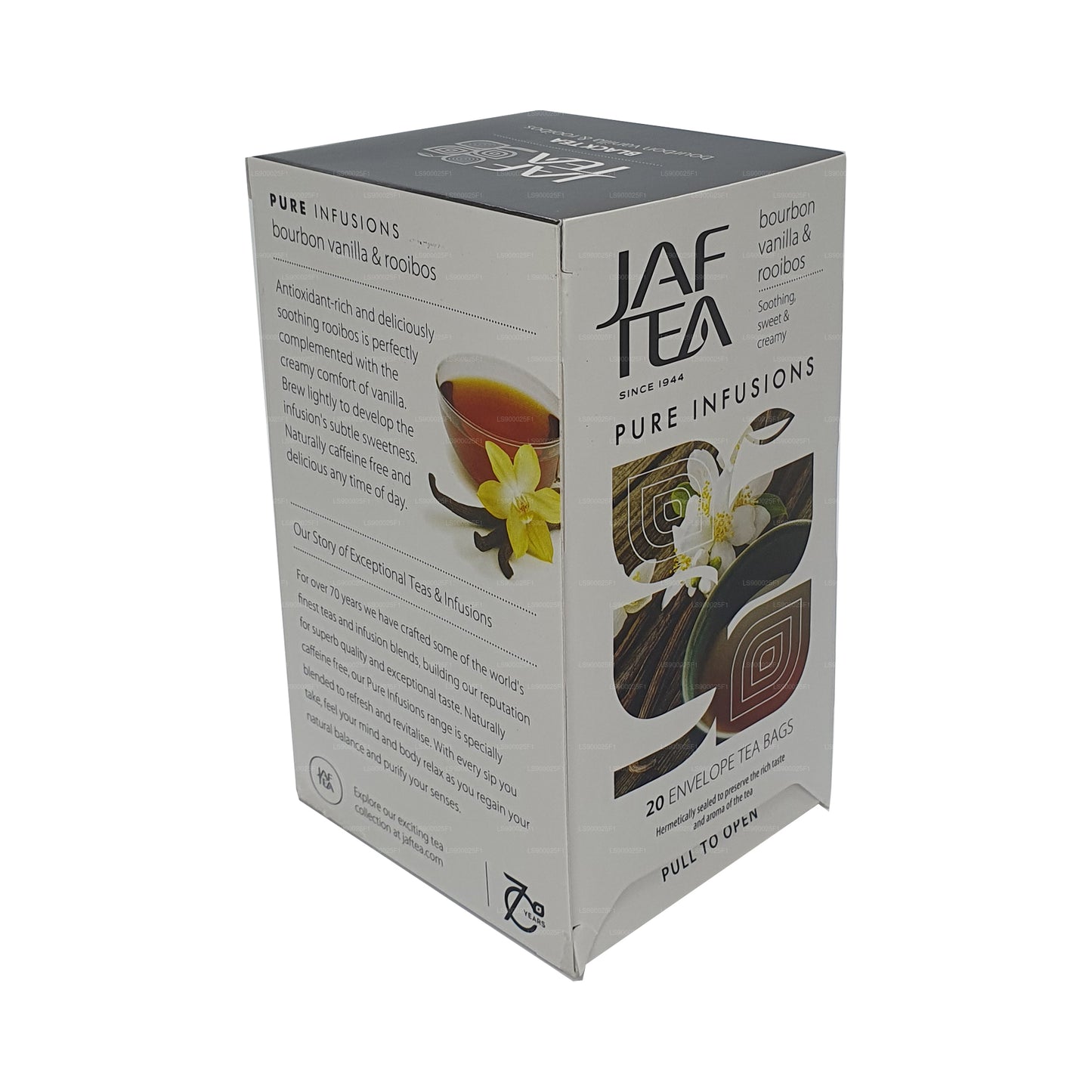 Jaf Tea Pure Infusionsコレクションバーボンバニラルイボス (30g) 20ティーバッグ