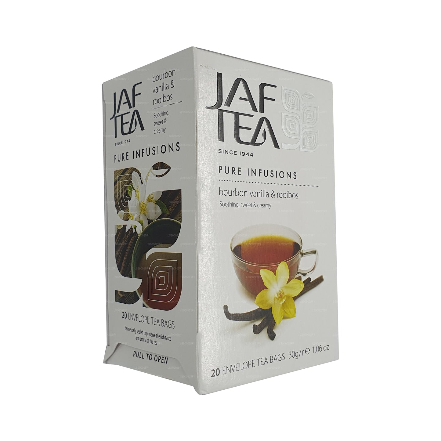 Jaf Tea Pure Infusionsコレクションバーボンバニラルイボス (30g) 20ティーバッグ