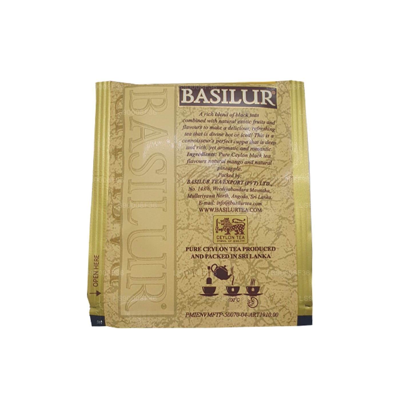 Basilur マジックフルーツマンゴーとパイナップル (50g) 25ティーバッグ