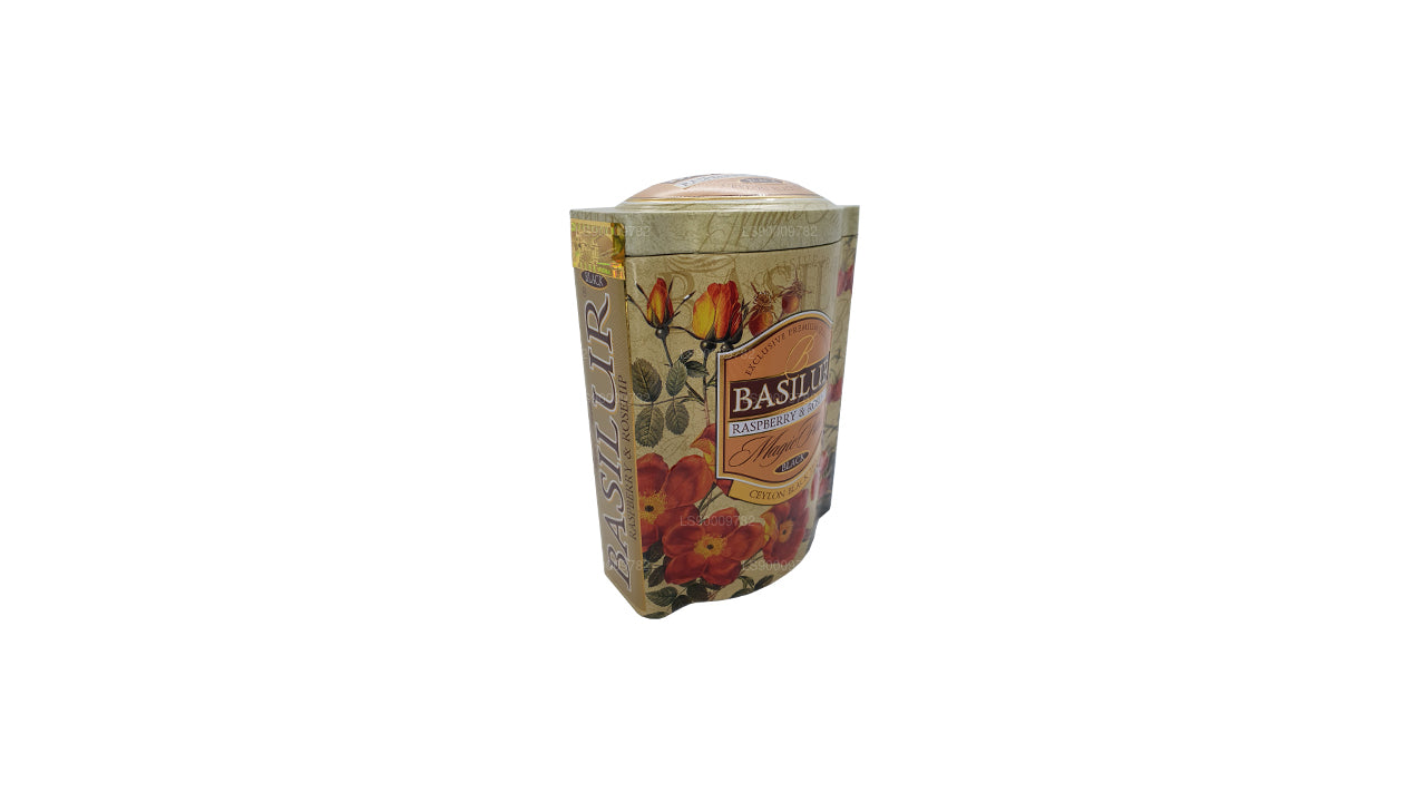 Basilur マジックフルーツラズベリーとローズヒップ (100g) ブリキ缶