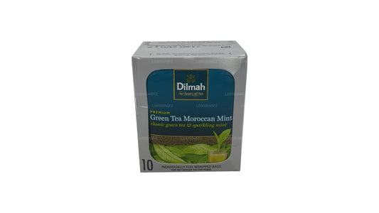 Dilmah プレミアムモロッコミントグリーンティー (20g) 個別ホイル包装ティーバッグ10個
