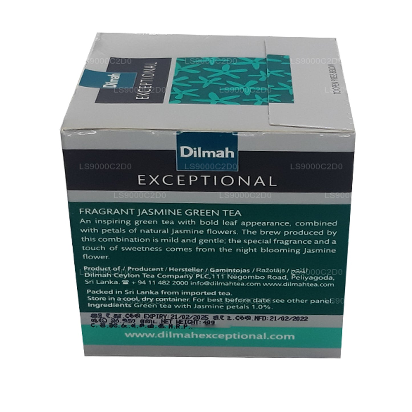 Dilmah 特別香り高いジャスミンとグリーンリアルリーフティー (40g) ティーバッグ20個