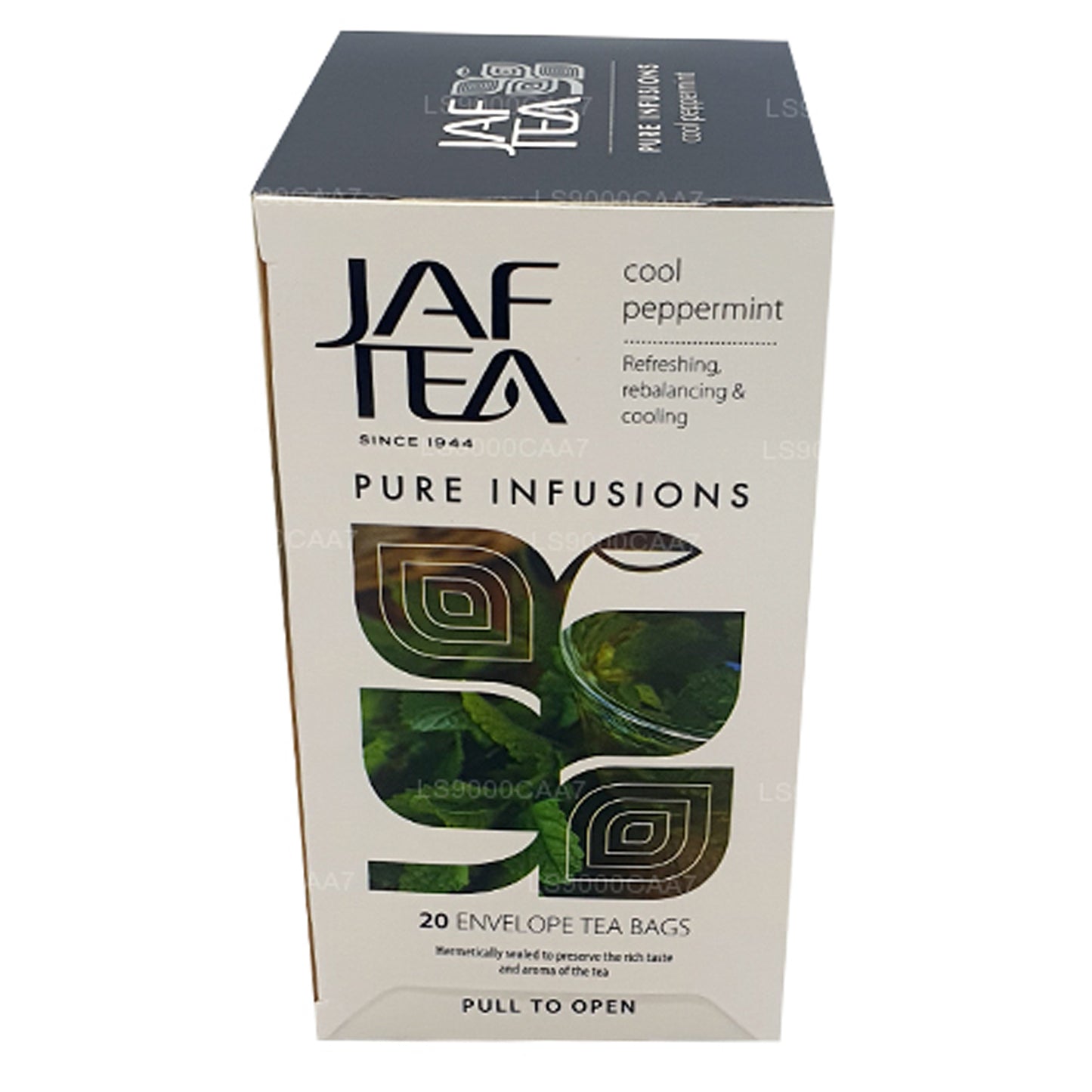 Jaf Tea ピュアインフュージョンコレクションクールペパーミントホイルエンベロープティーバッグ (30g)