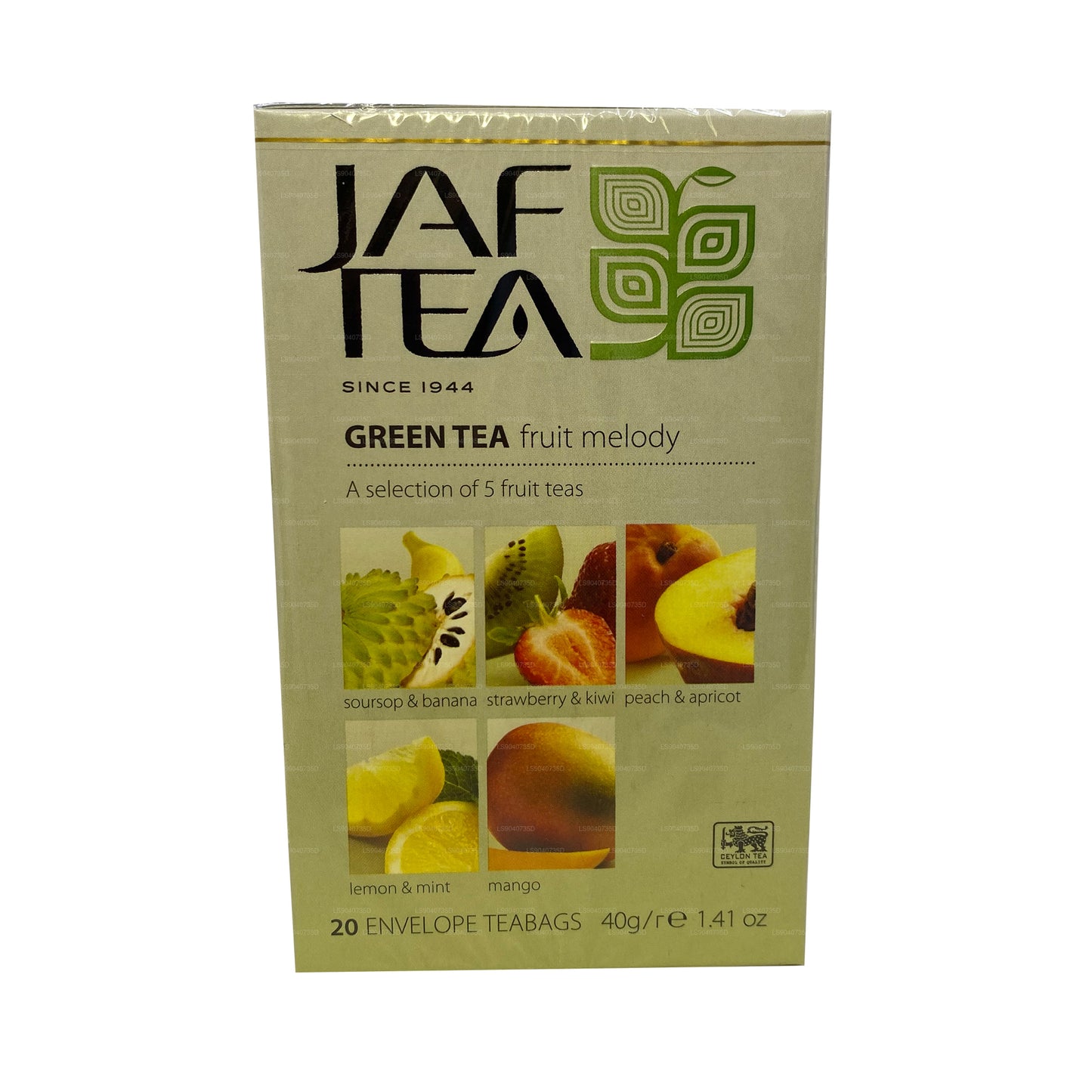 Jaf Tea ピュアグリーンコレクショングリーンティーフルーツメロディ (40g) 20ティーバッグ