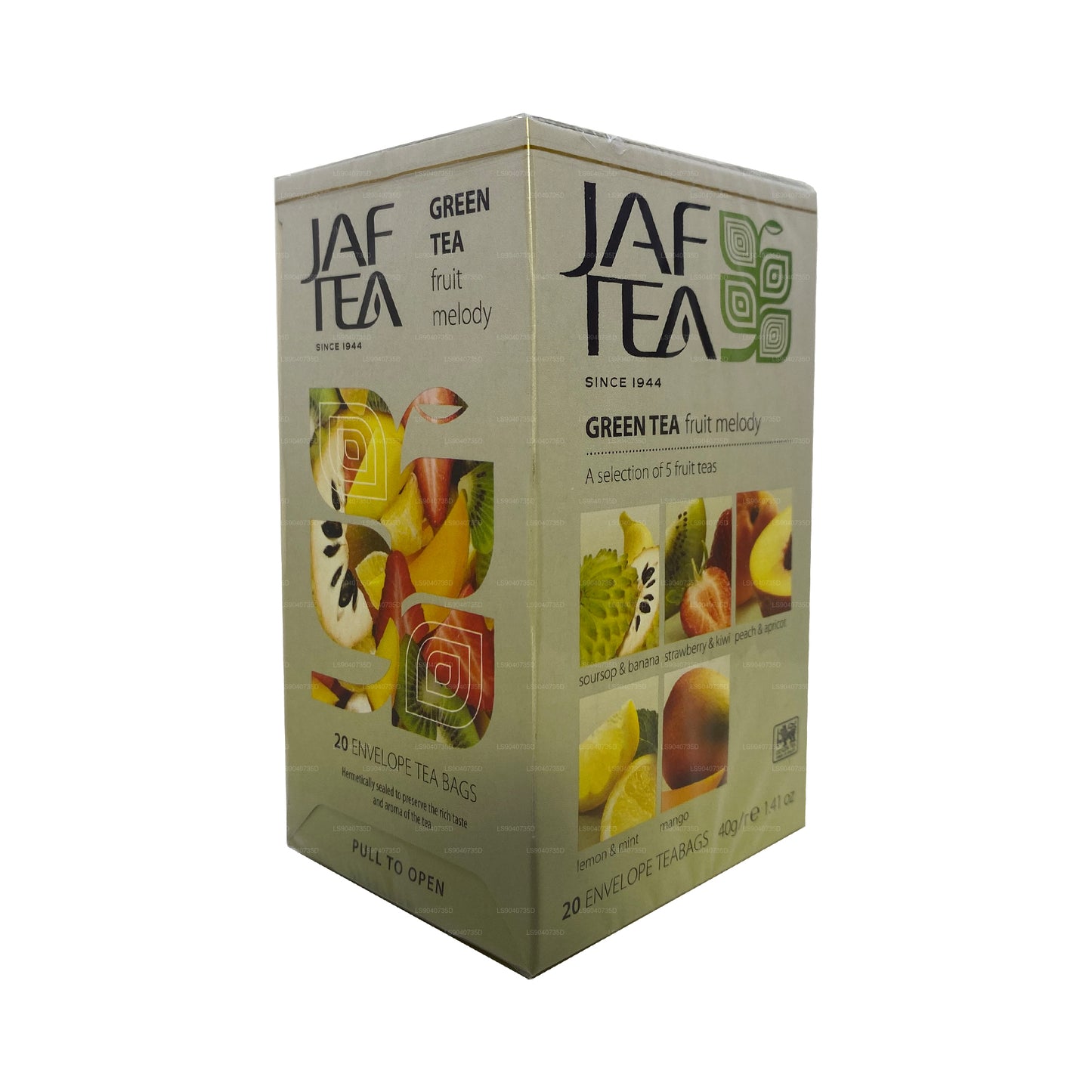 Jaf Tea ピュアグリーンコレクショングリーンティーフルーツメロディ (40g) 20ティーバッグ