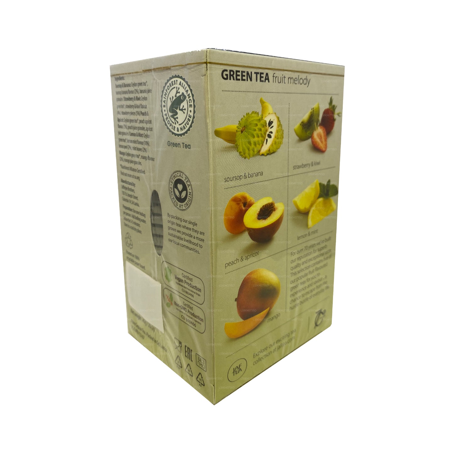 Jaf Tea ピュアグリーンコレクショングリーンティーフルーツメロディ (40g) 20ティーバッグ
