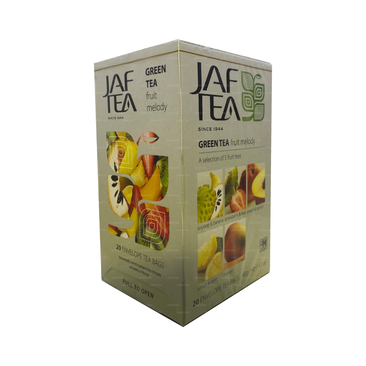 Jaf Tea ピュアグリーンコレクショングリーンティーフルーツメロディ (40g) 20ティーバッグ