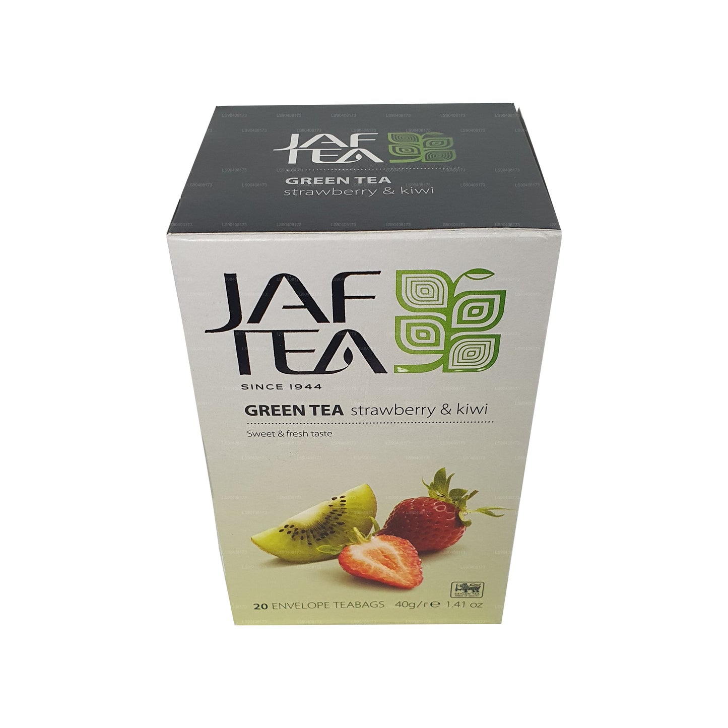 Jaf Tea ピュアグリーンコレクショングリーンティーストロベリーとキウイ (40g) 20ティーバッグ