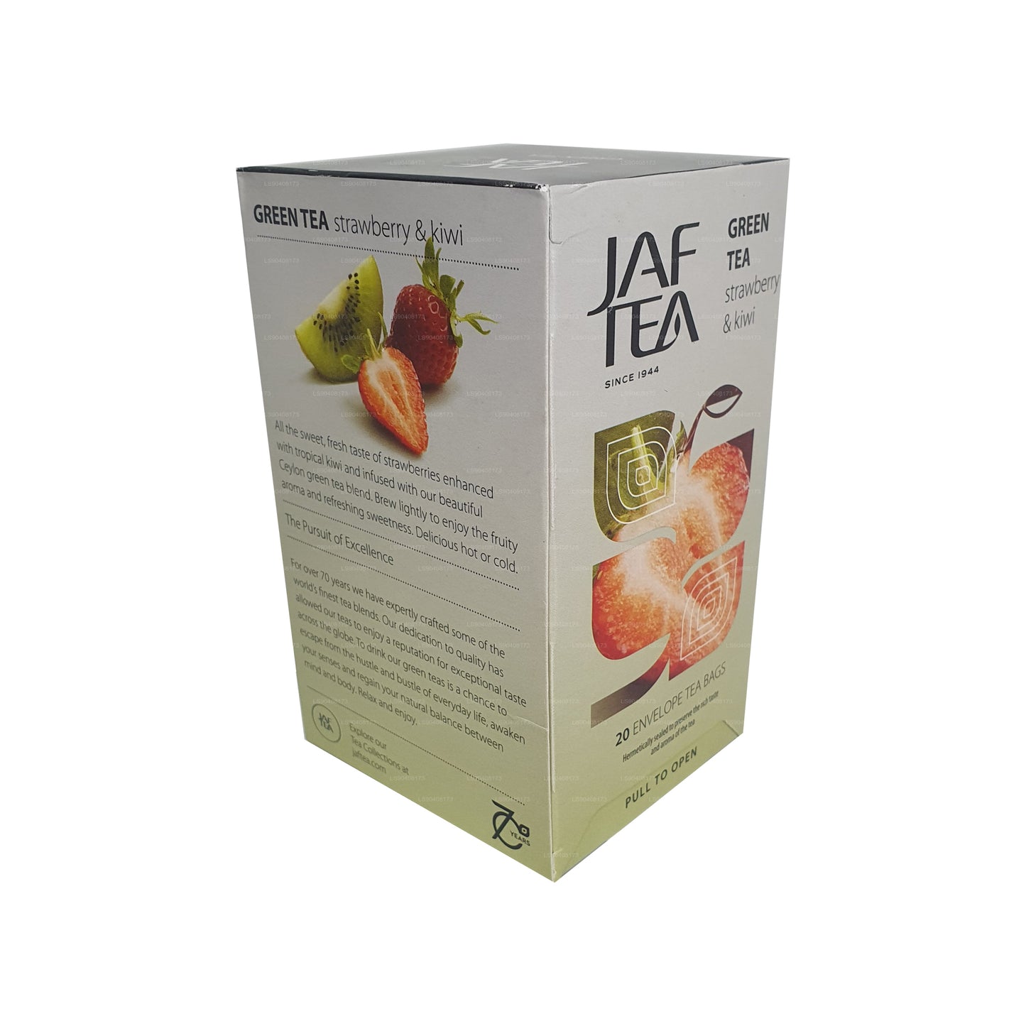 Jaf Tea ピュアグリーンコレクショングリーンティーストロベリーとキウイ (40g) 20ティーバッグ