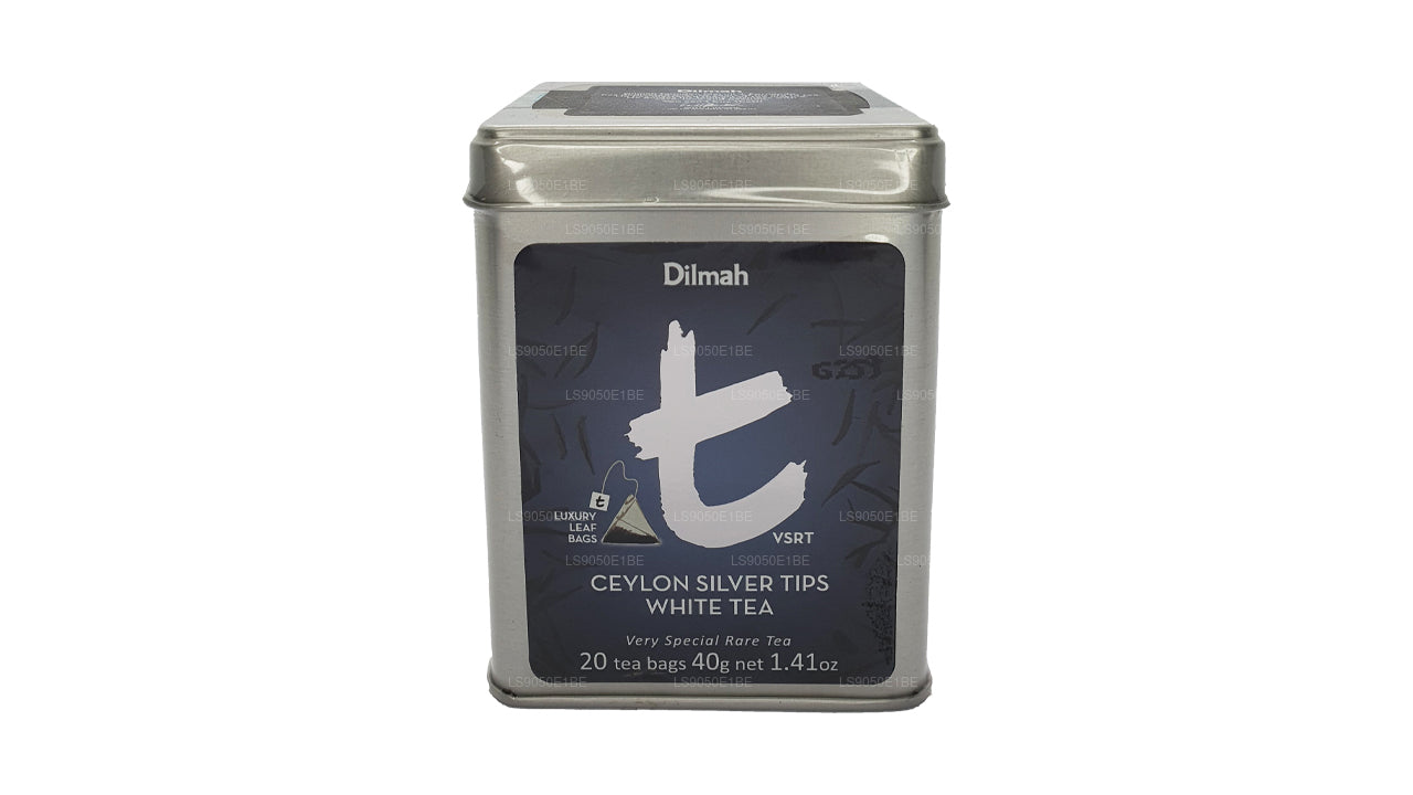 Dilmah Tシリーズ VSRT セイロンシルバーチップホワイトティー缶キャディー (40g) ルーズリーフ