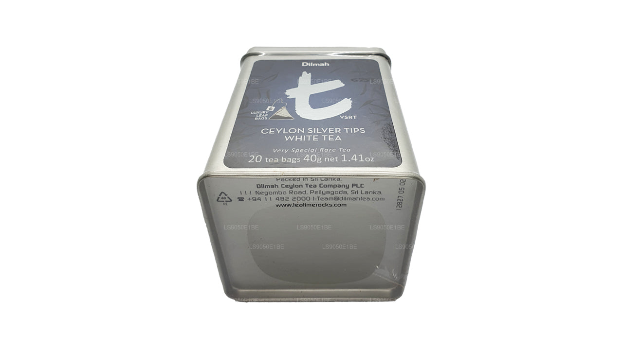 Dilmah Tシリーズ VSRT セイロンシルバーチップホワイトティー缶キャディー (40g) ルーズリーフ