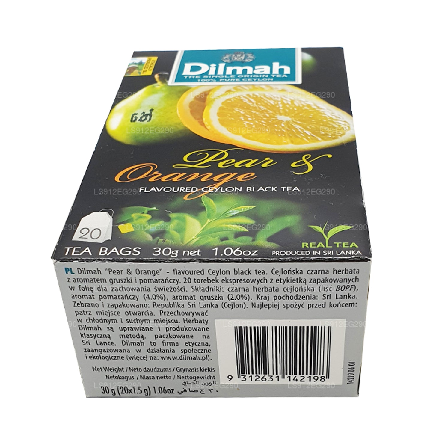 Dilmah 洋ナシとオレンジフレーバーのセイロン紅茶 (30g) ティーバッグ20個