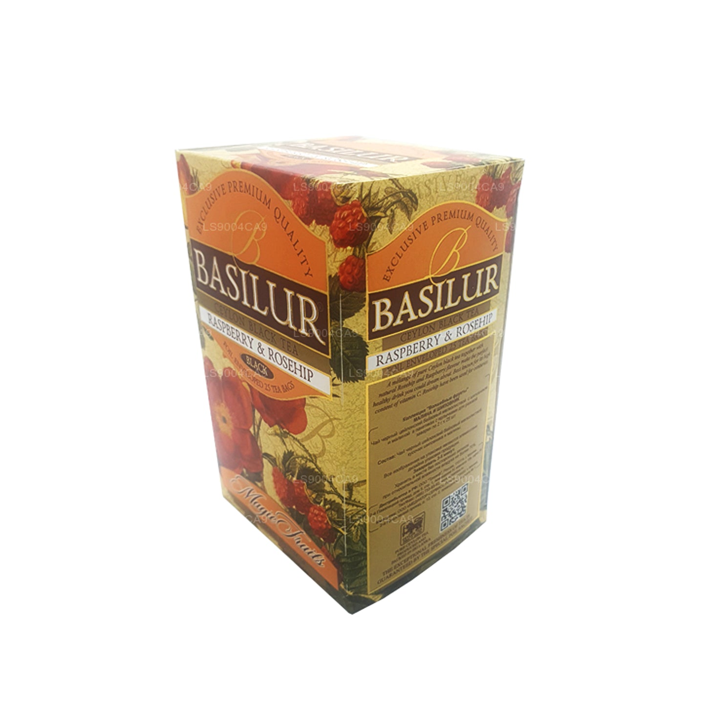 Basilur マジックフルーツラズベリーとローズヒップ (50g) ティーバッグ25個