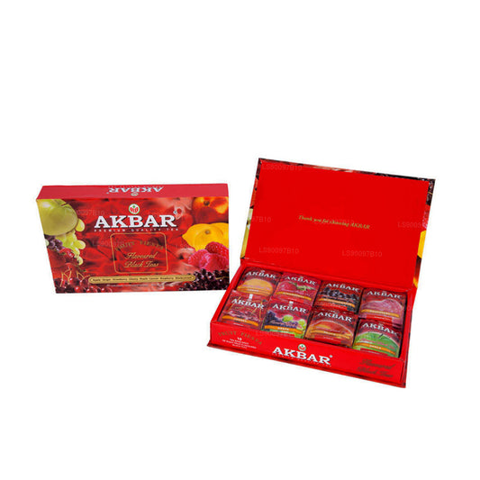 Akbar フルーツフィエスタフレーバー紅茶ギフトボックス 80ティーバッグ (160g)