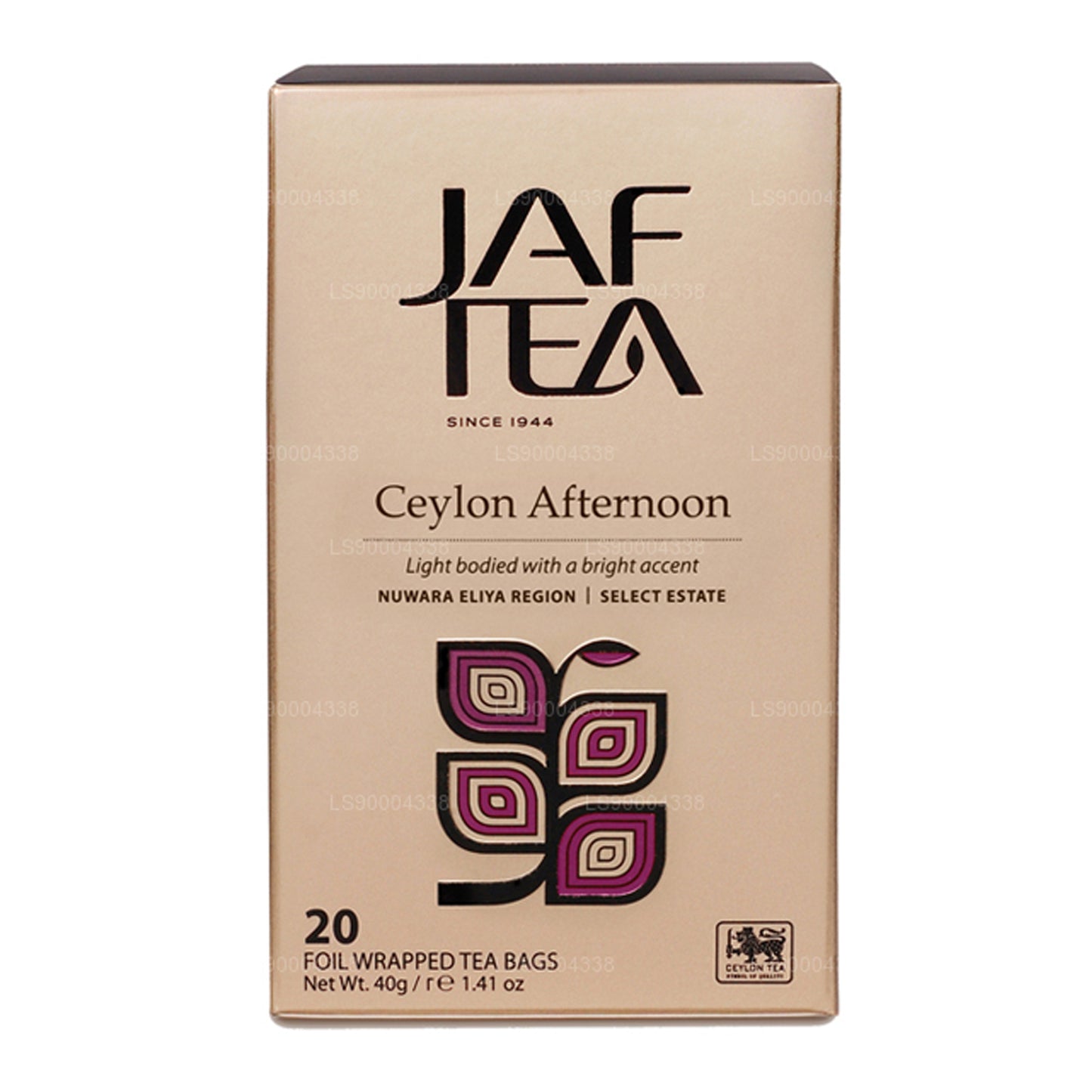 Jaf Tea クラシックゴールドコレクションセイロンアフタヌーンフォイルエンベロープティーバッグ (40g)