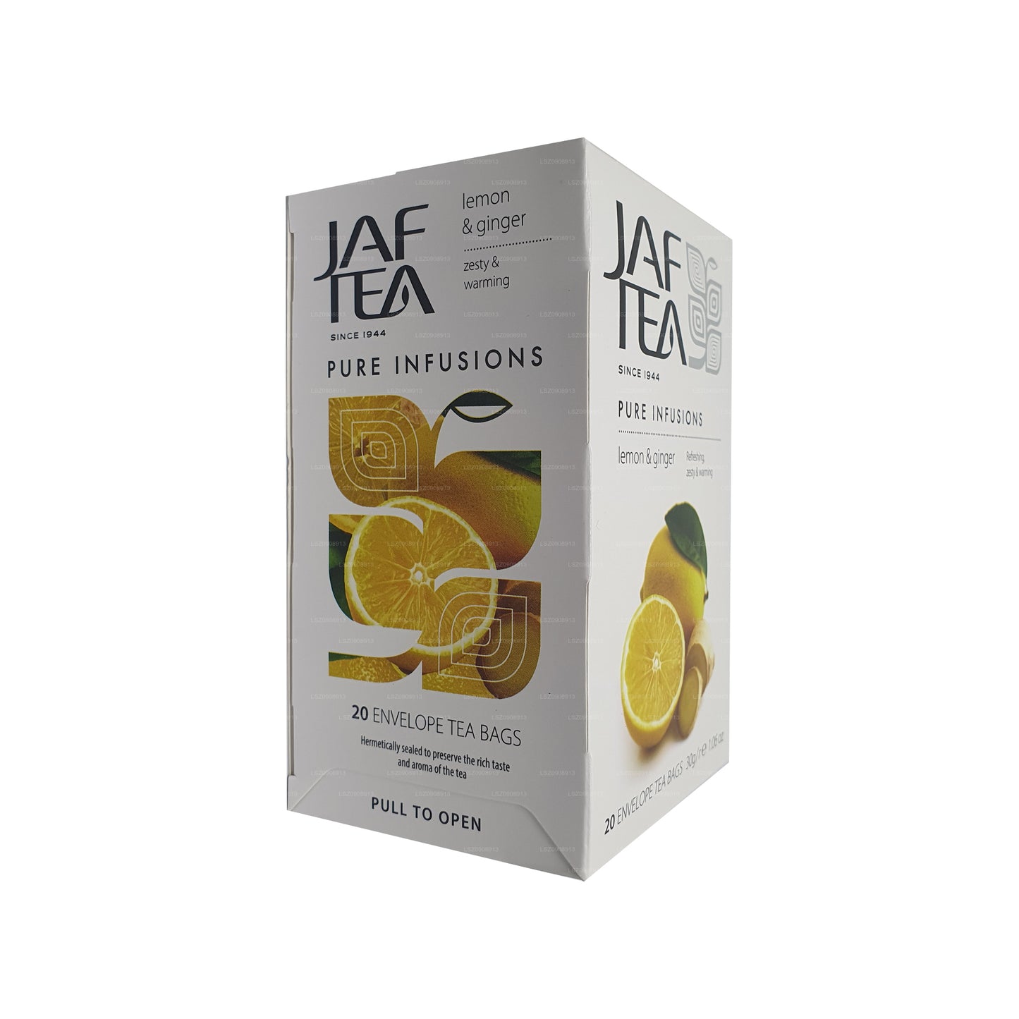 Jaf Tea Pure Infusions Collection レモン＆ジンジャー ホイルエンベロープ ティーバッグ (30g)