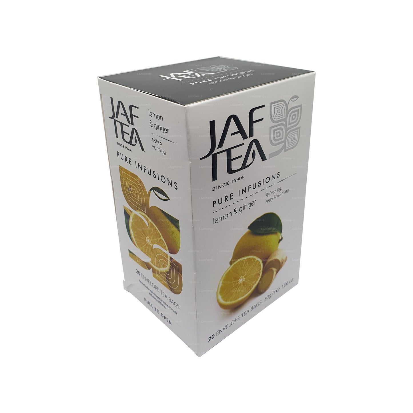 Jaf Tea Pure Infusions Collection レモン＆ジンジャー ホイルエンベロープ ティーバッグ (30g)