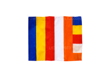 スリランカ仏教布旗 (14cm x 23cm)