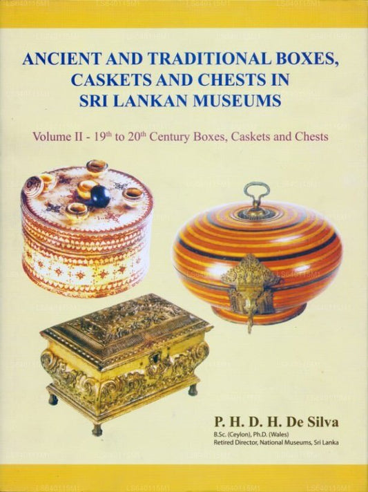 スリランカの博物館にある古代および伝統的な箱、棺、チェスト