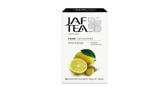 Jaf Tea Pure Infusions Collection レモン＆ジンジャー ホイルエンベロープ ティーバッグ (30g)