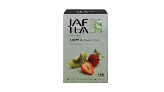 Jaf Tea ピュアグリーンコレクショングリーンティーストロベリーとキウイ (40g) 20ティーバッグ
