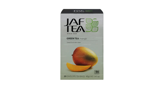 Jaf Tea ピュアグリーンコレクショングリーンティーマンゴーホイルエンベロープティーバッグ (40g)