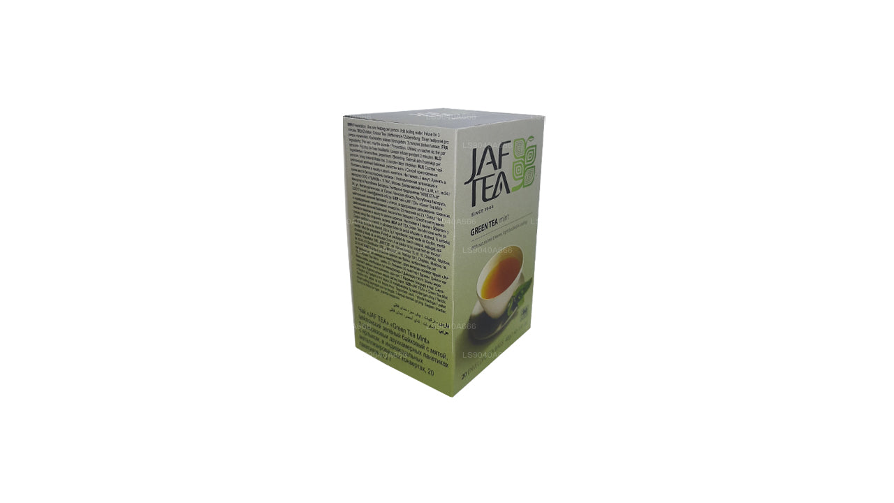 Jaf Tea ピュアグリーンコレクショングリーンティーミントフォイルエンベロープティーバッグ (40g)