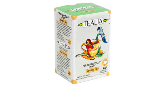 Tealia パッションフルーツ ミント - ピラミッド注入バッグ (40g)