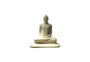 仏像/色：白 材質：石（サイズ：約15cm×10cm）